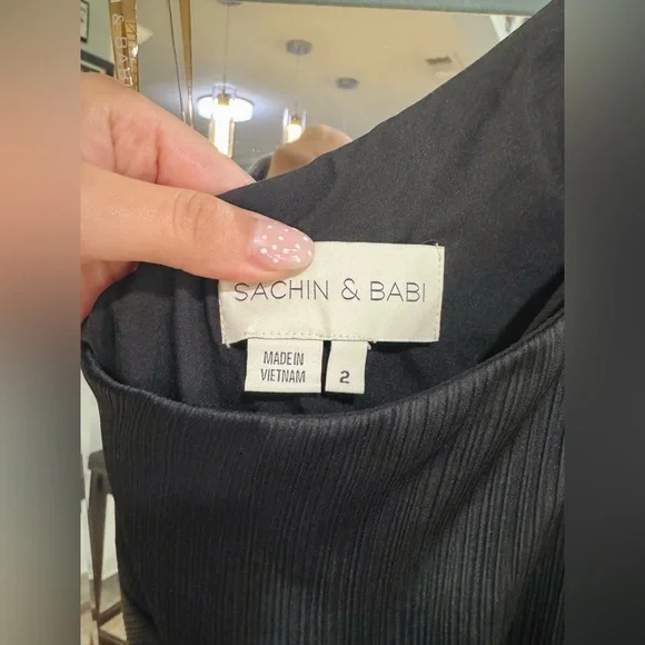 Sachin & Babi One Shoulder Bow Gown - Picture 5 of 7